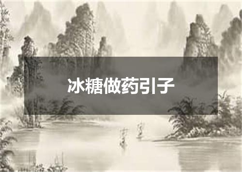 冰糖做药引子