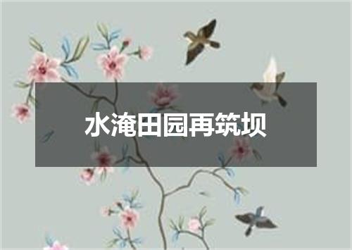 水淹田园再筑坝