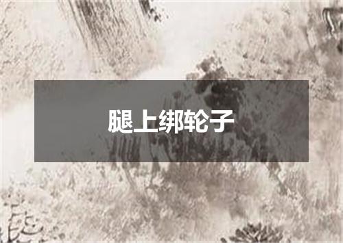腿上绑轮子