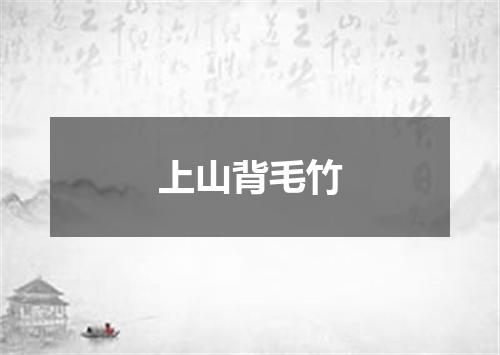 上山背毛竹