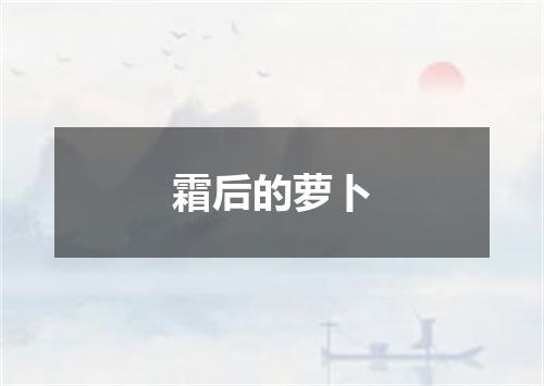 霜后的萝卜