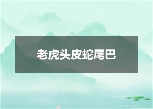 老虎头皮蛇尾巴
