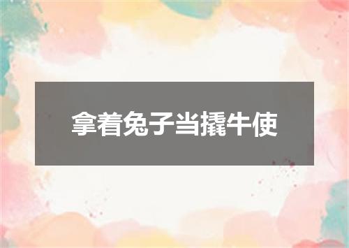 拿着兔子当撬牛使