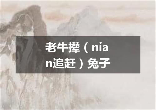老牛撵（nian追赶）兔子
