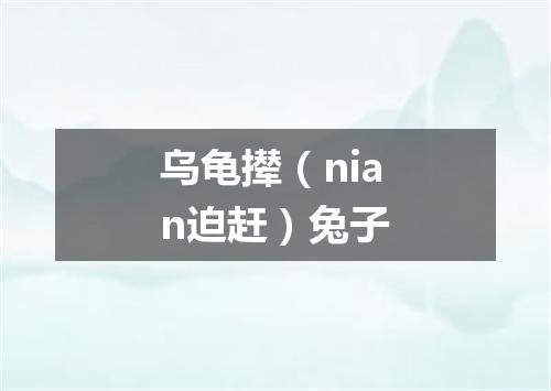 乌龟撵（nian迫赶）兔子