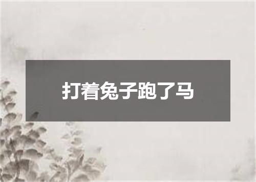 打着兔子跑了马