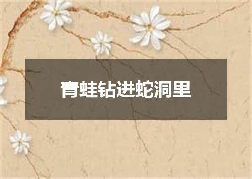青蛙钻进蛇洞里