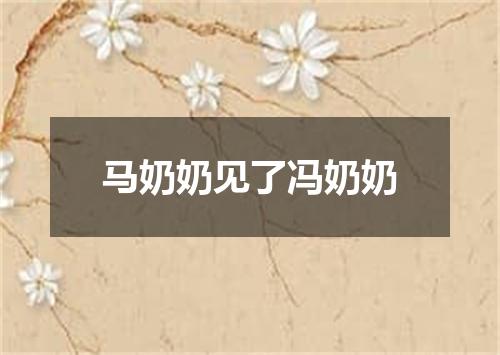 马奶奶见了冯奶奶
