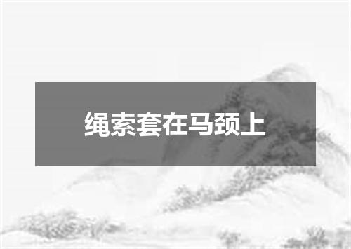 绳索套在马颈上