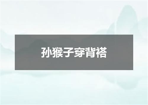 孙猴子穿背褡
