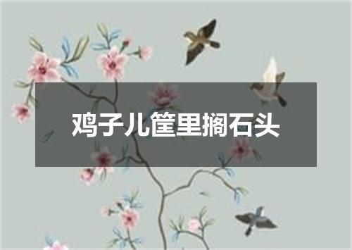 鸡子儿筐里搁石头
