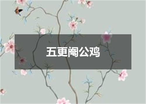五更阉公鸡