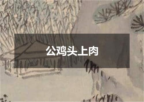 公鸡头上肉