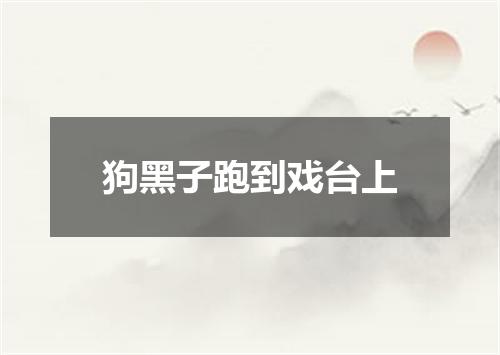 狗黑子跑到戏台上