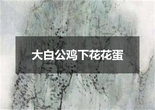 大白公鸡下花花蛋