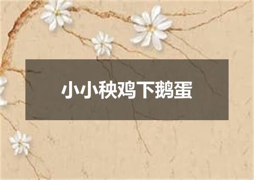 小小秧鸡下鹅蛋
