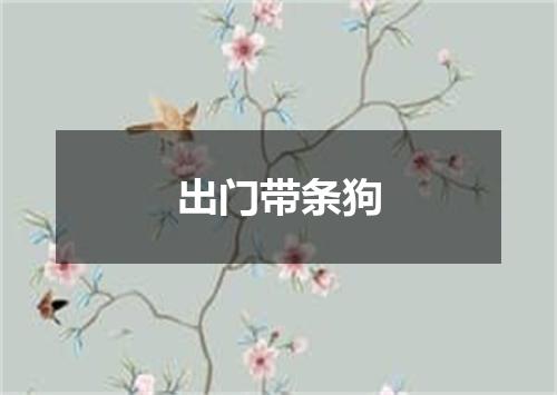 出门带条狗