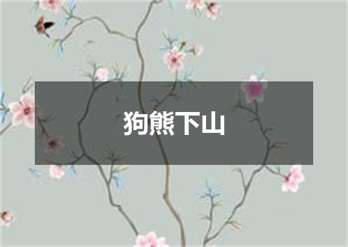 狗熊下山