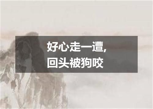 好心走一遭,回头被狗咬