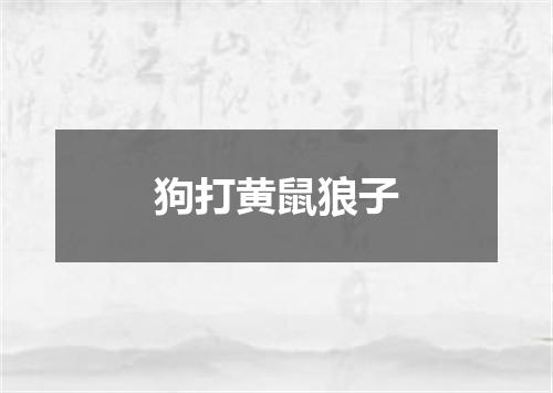 狗打黄鼠狼子
