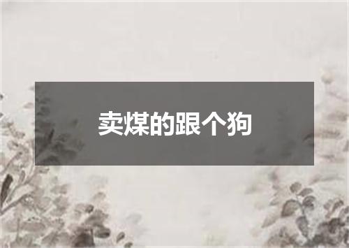 卖煤的跟个狗