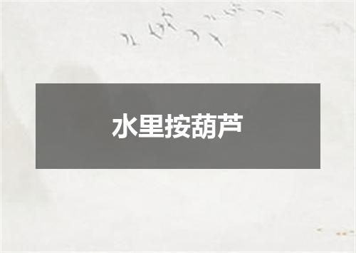 水里按葫芦