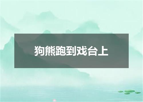 狗熊跑到戏台上