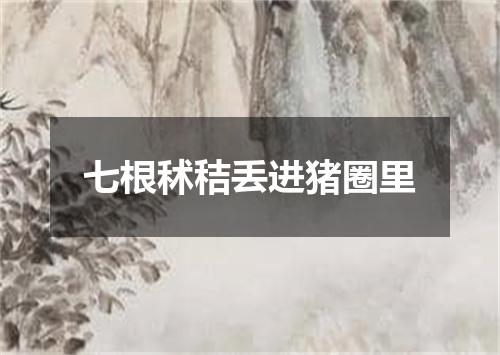 七根秫秸丢进猪圈里