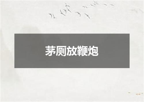 茅厕放鞭炮