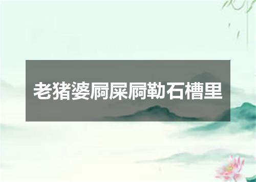 老猪婆屙屎屙勒石槽里