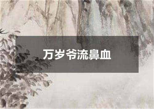 万岁爷流鼻血