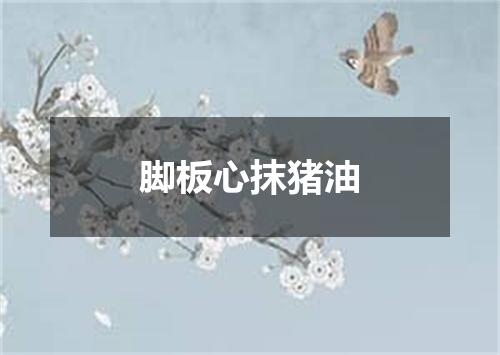 脚板心抹猪油