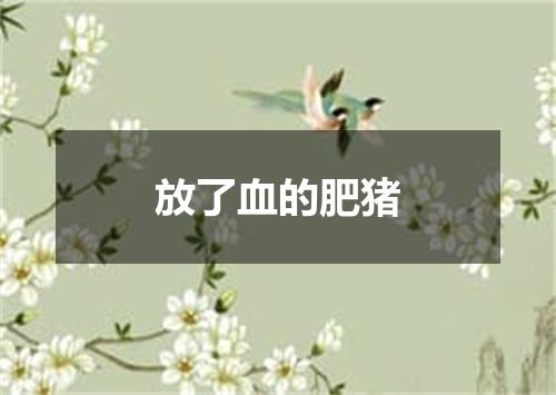 放了血的肥猪