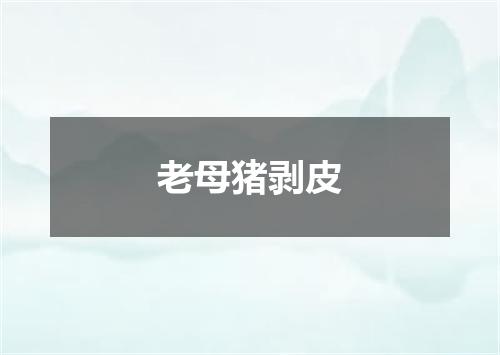 老母猪剥皮