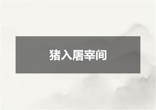 猪入屠宰间
