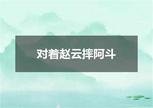 对着赵云摔阿斗