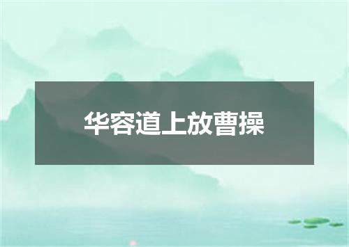 华容道上放曹操