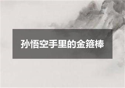 孙悟空手里的金箍棒