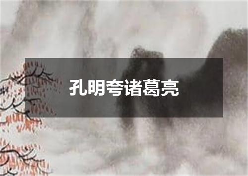 孔明夸诸葛亮