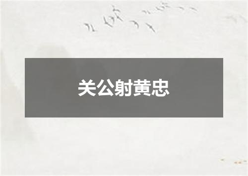 关公射黄忠