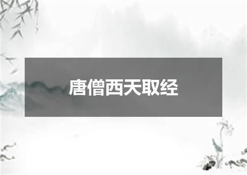 唐僧西天取经