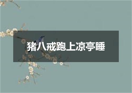 猪八戒跑上凉亭睡