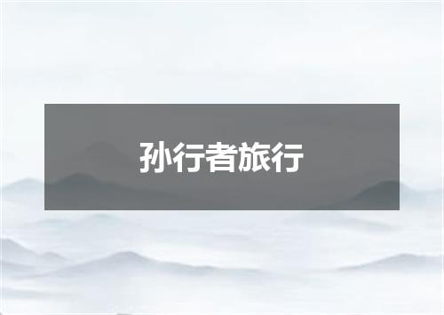 孙行者旅行