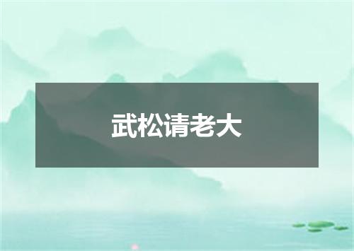 武松请老大