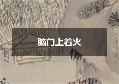 脑门上着火