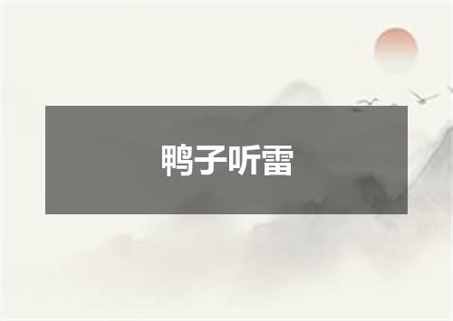 鸭子听雷