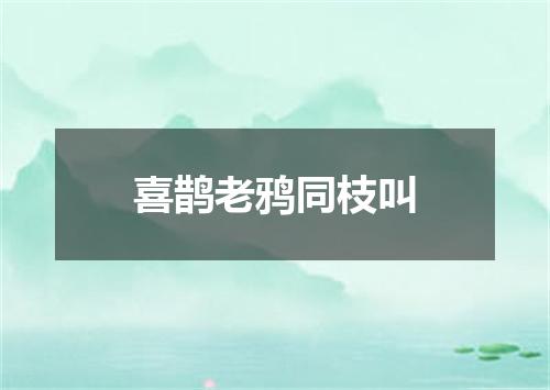 喜鹊老鸦同枝叫
