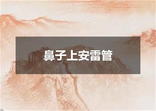 鼻子上安雷管