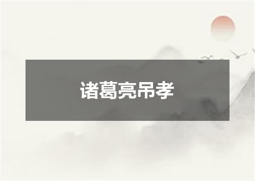 诸葛亮吊孝