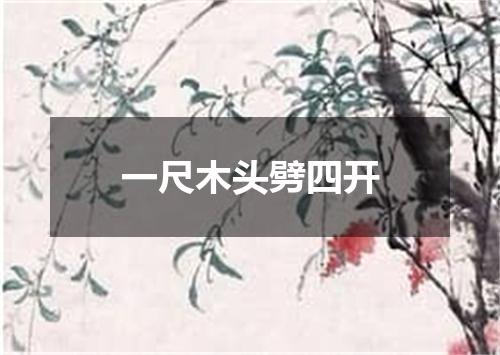 一尺木头劈四开
